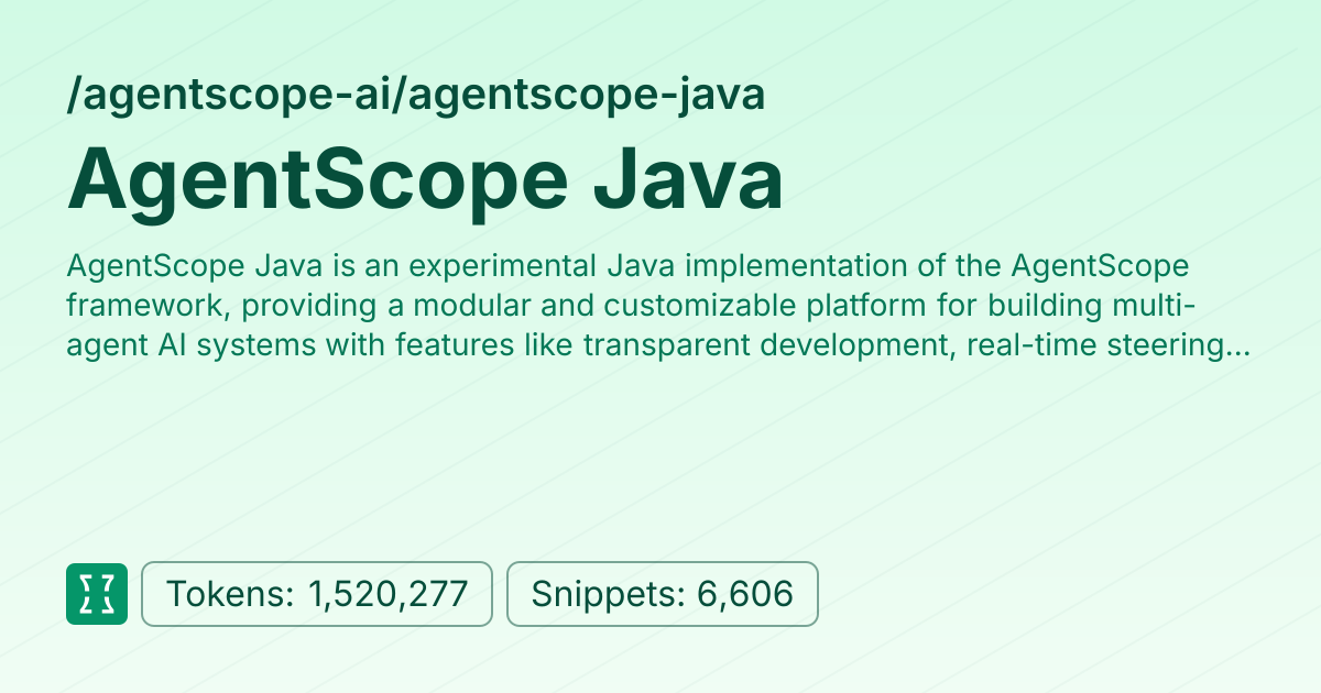 Admin - agentscope-ai/agentscope-java | Context7 | Context7