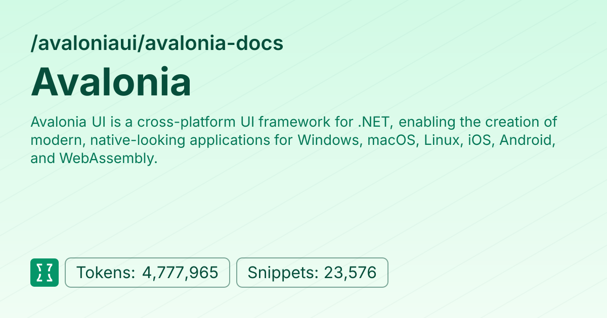 Admin - avaloniaui/avalonia-docs | Context7 | Context7