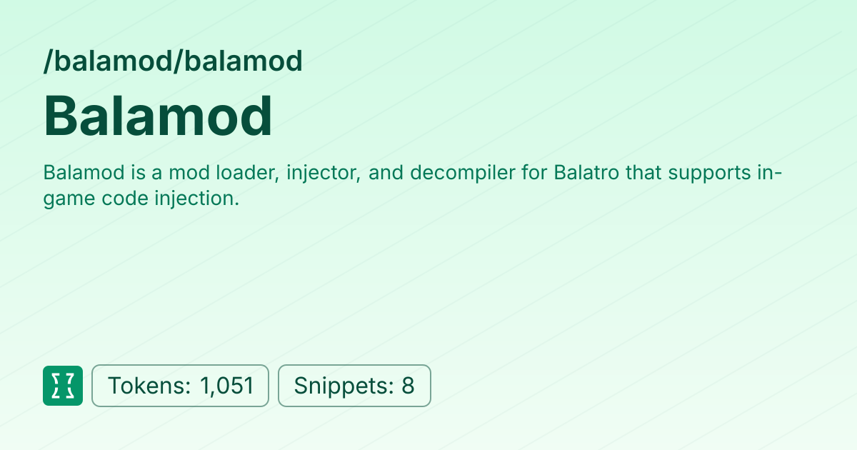 Balamod (balamod/balamod) | Context7