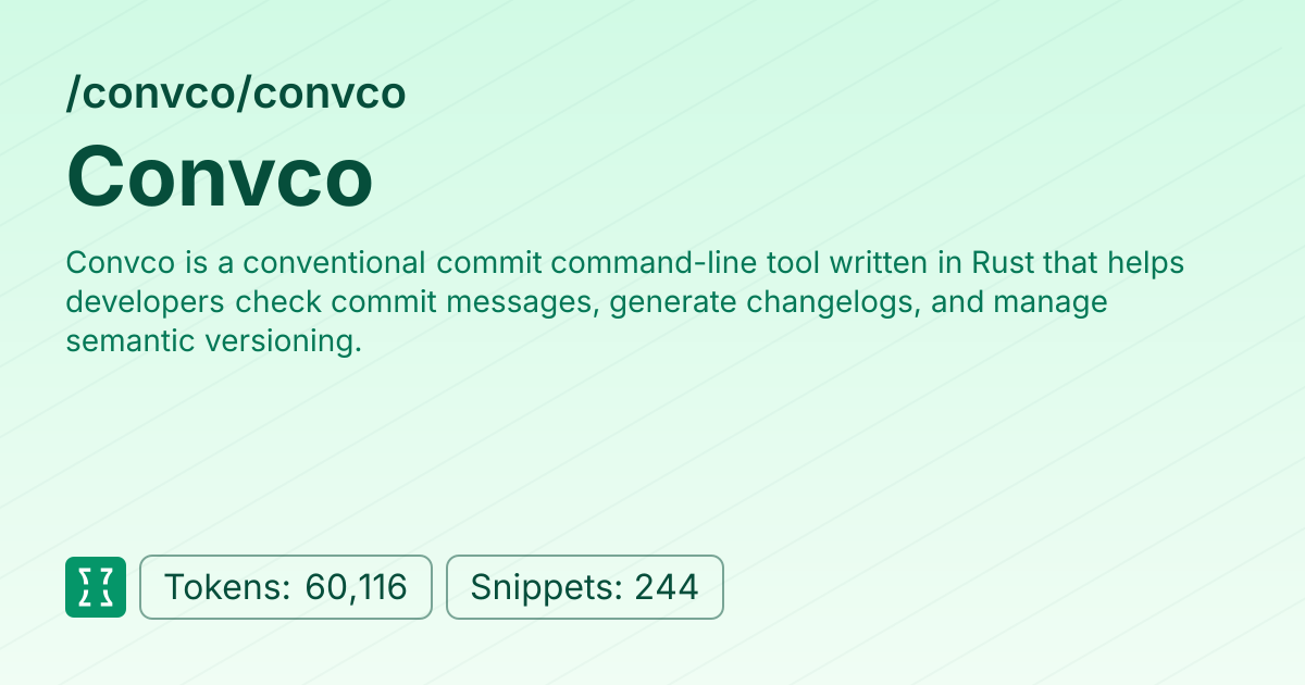 Admin - convco/convco | Context7 | Context7