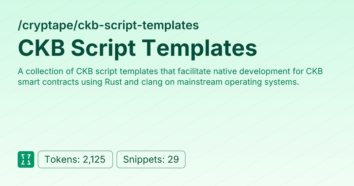 CKB Script Templates