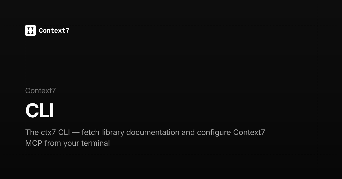 CLI - Context7 MCP