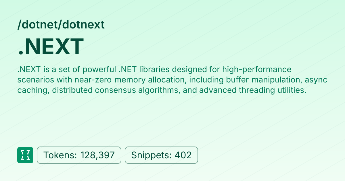Admin - dotnet/dotnext | Context7 | Context7