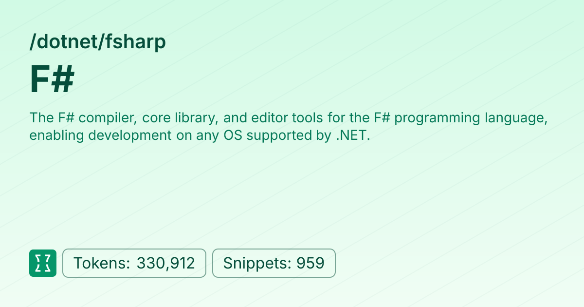 Admin - dotnet/fsharp | Context7 | Context7