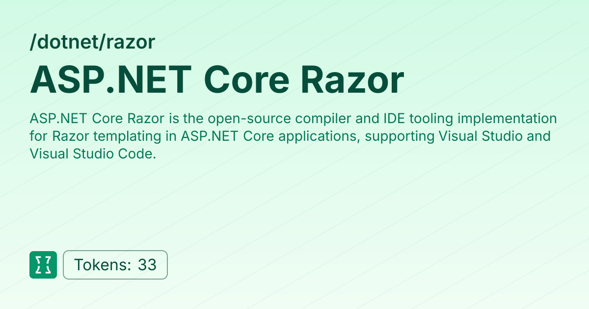 Admin - dotnet/razor | Context7 | Context7