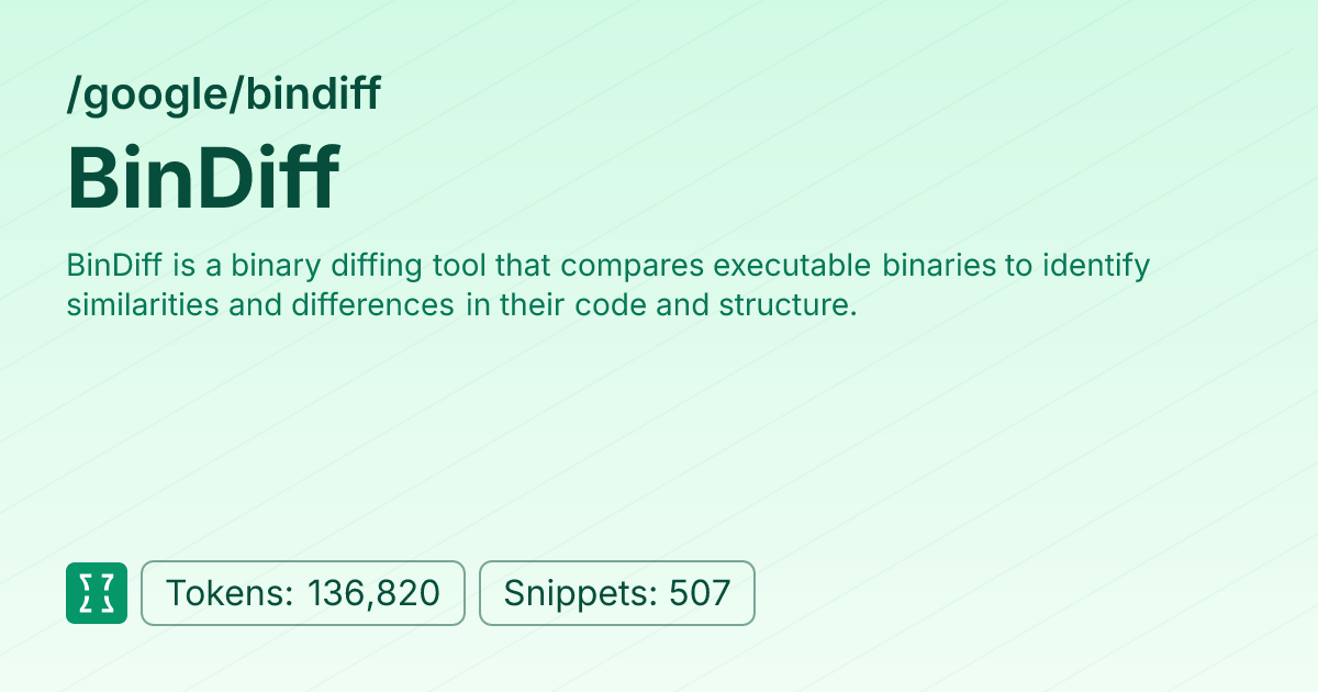 Admin - google/bindiff | Context7 | Context7