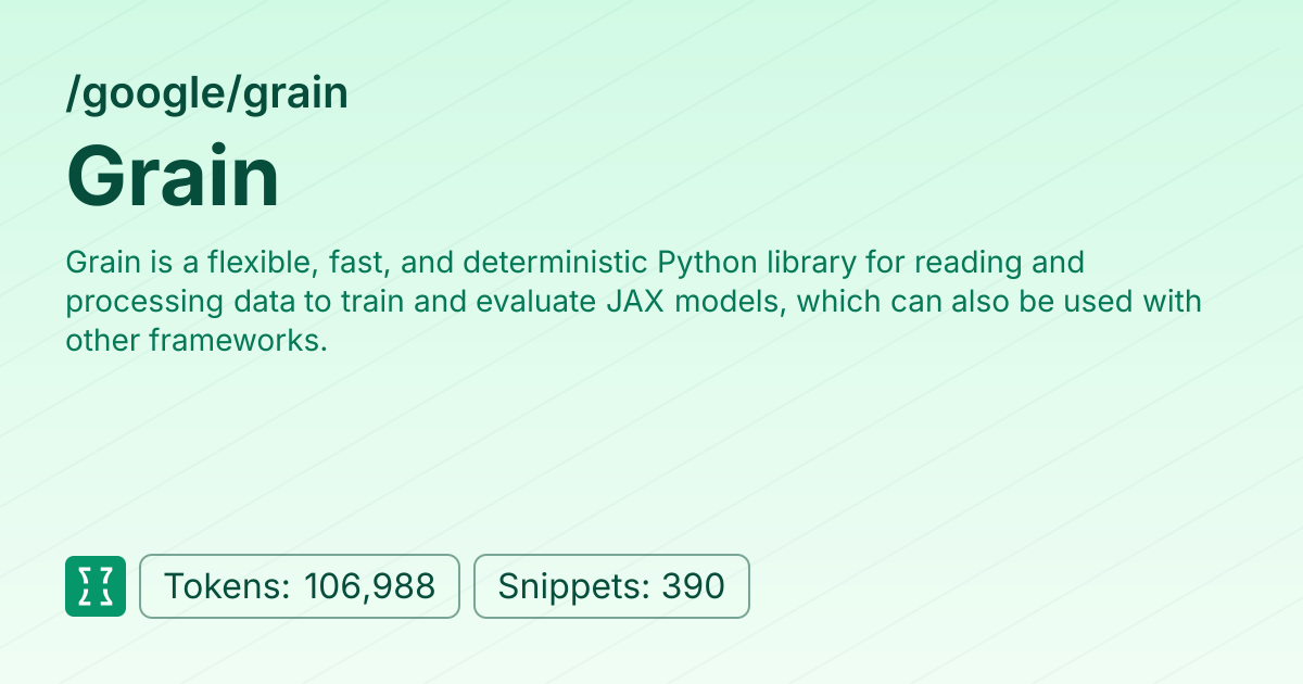 Admin - google/grain | Context7 | Context7