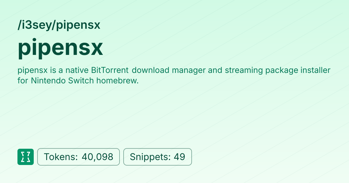 pipensx (i3sey/pipensx) | Context7