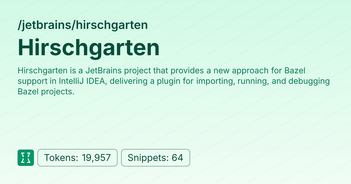 Admin - jetbrains/hirschgarten | Context7 | Context7