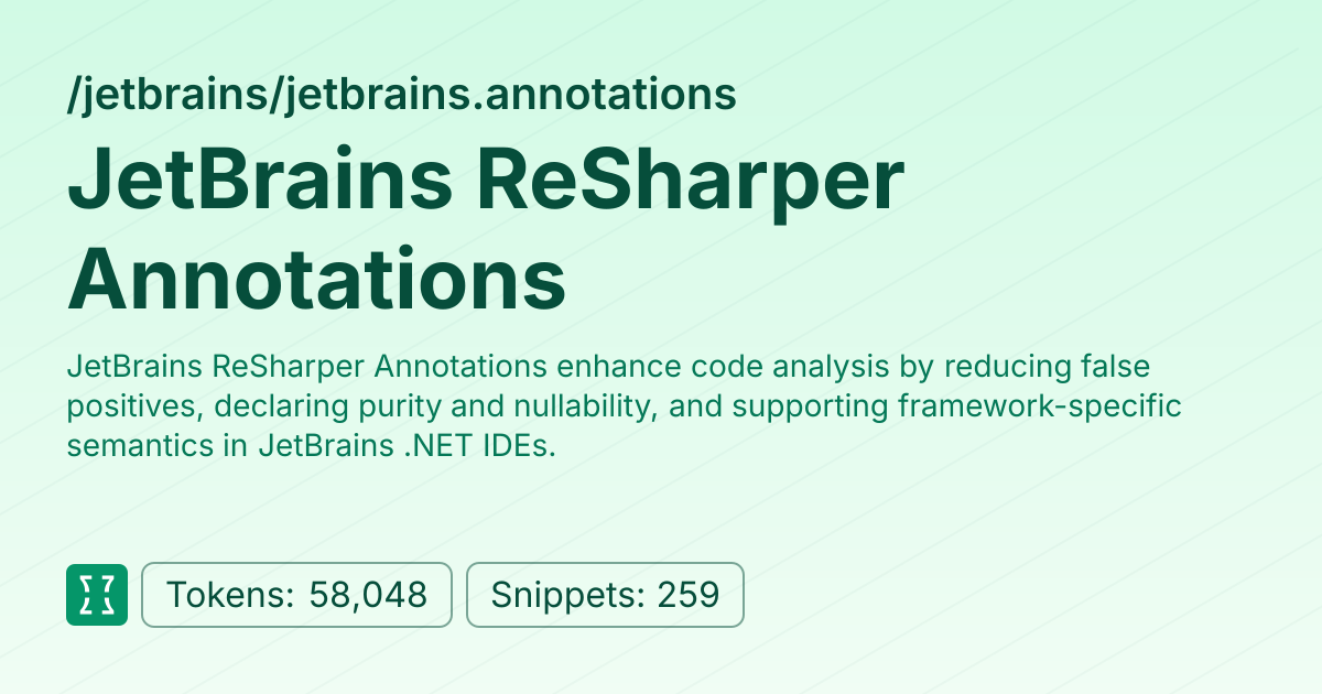 Admin - jetbrains/jetbrains.annotations | Context7 | Context7