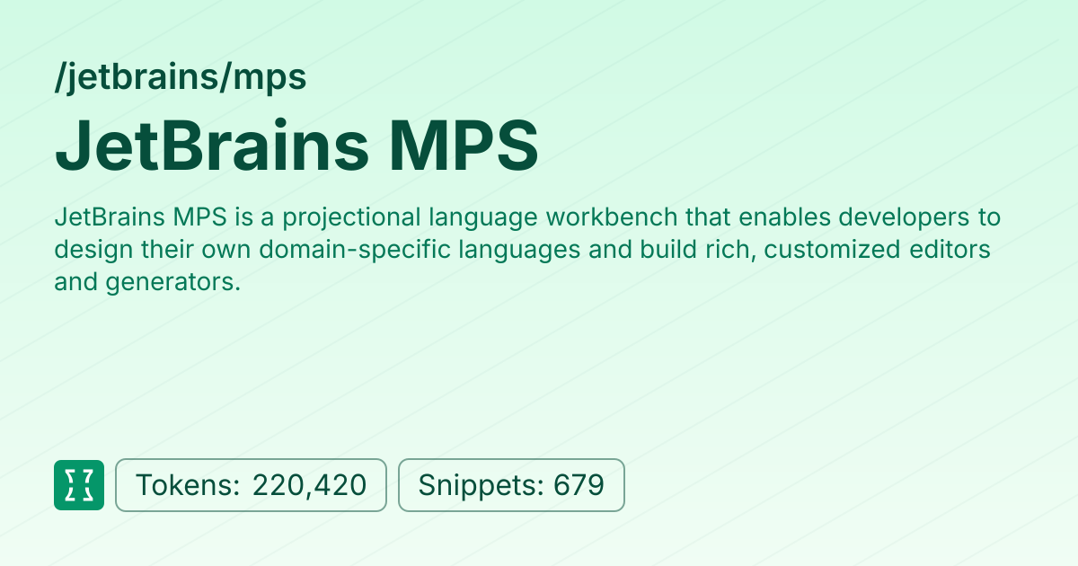 Admin - jetbrains/mps | Context7 | Context7