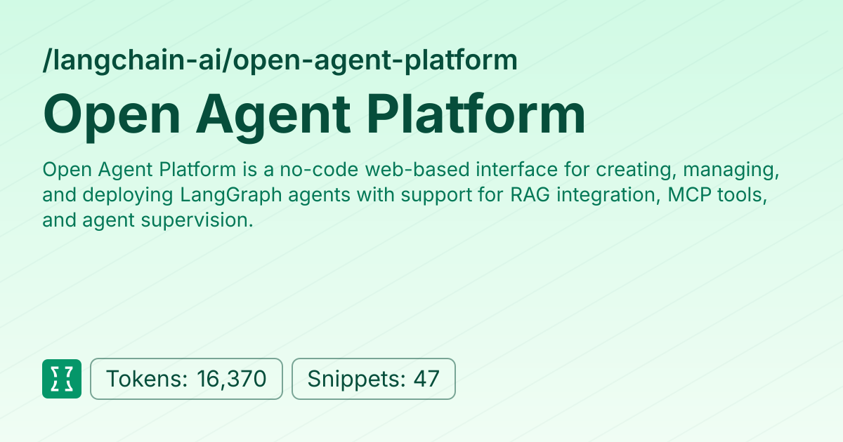 Admin - langchain-ai/open-agent-platform | Context7 | Context7