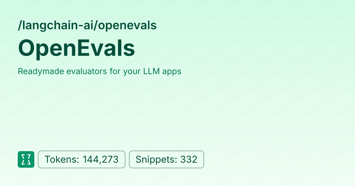 Admin - langchain-ai/openevals | Context7 | Context7