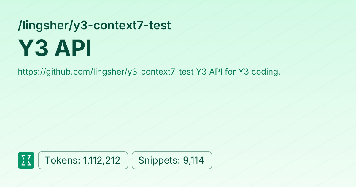 Y3 Editor Ability System (lingsher/y3-context7-test) | Context7