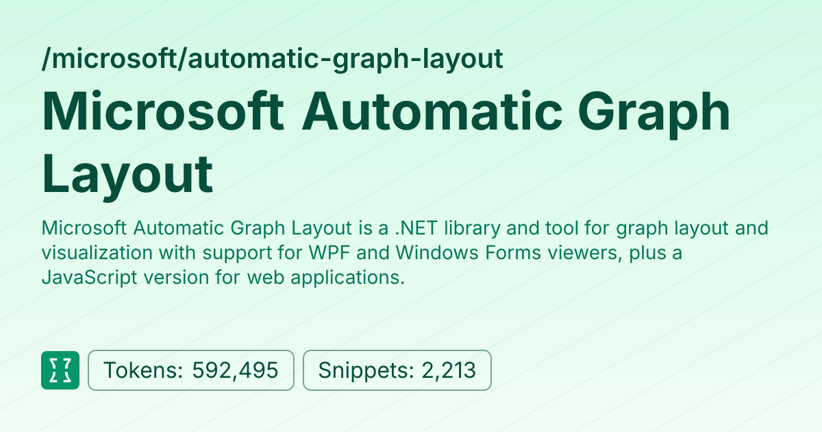 Admin - microsoft/automatic-graph-layout | Context7 | Context7