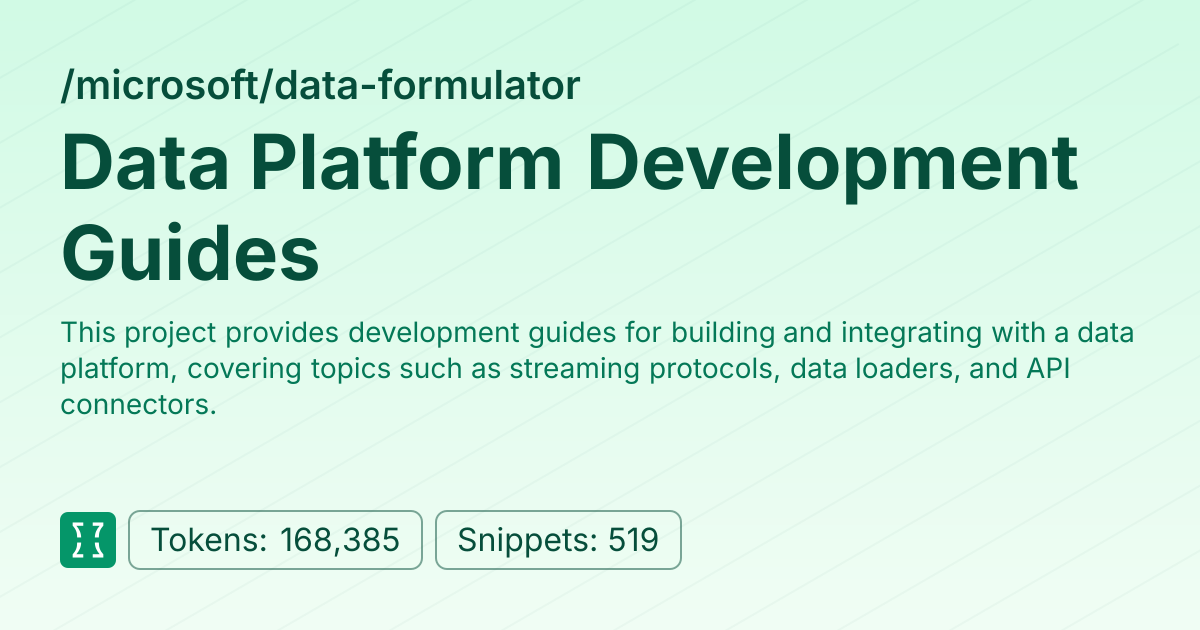 Admin - microsoft/data-formulator | Context7 | Context7