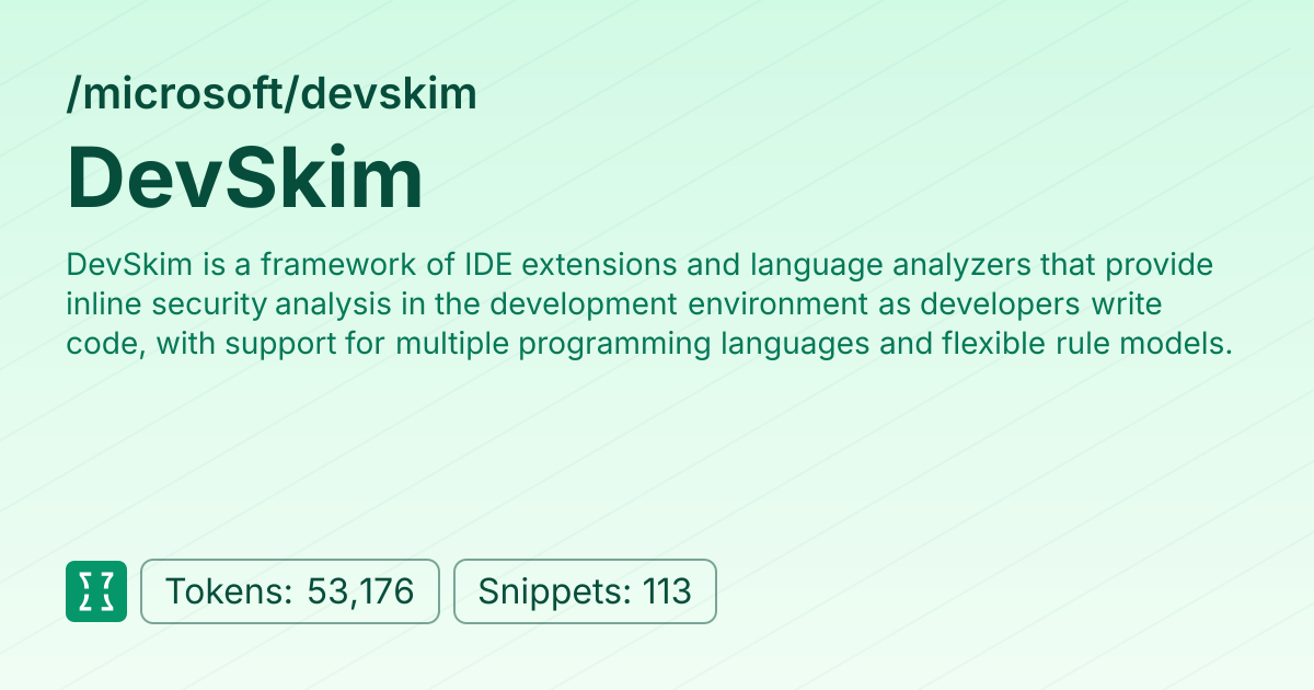 Admin - microsoft/devskim | Context7 | Context7