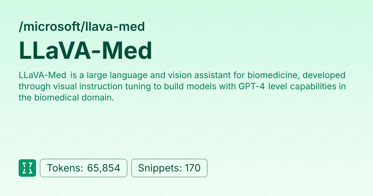 Admin - microsoft/llava-med | Context7 | Context7