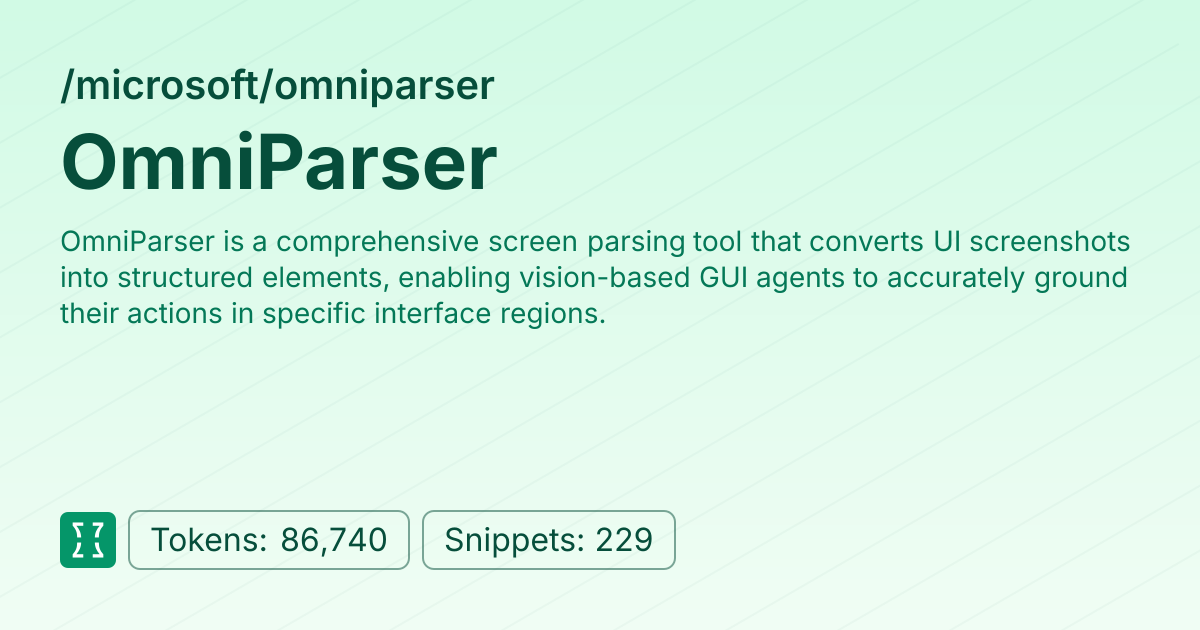 Admin - microsoft/omniparser | Context7 | Context7