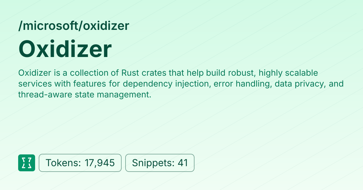 Admin - microsoft/oxidizer | Context7 | Context7