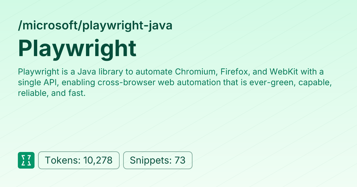 Admin - microsoft/playwright-java | Context7 | Context7