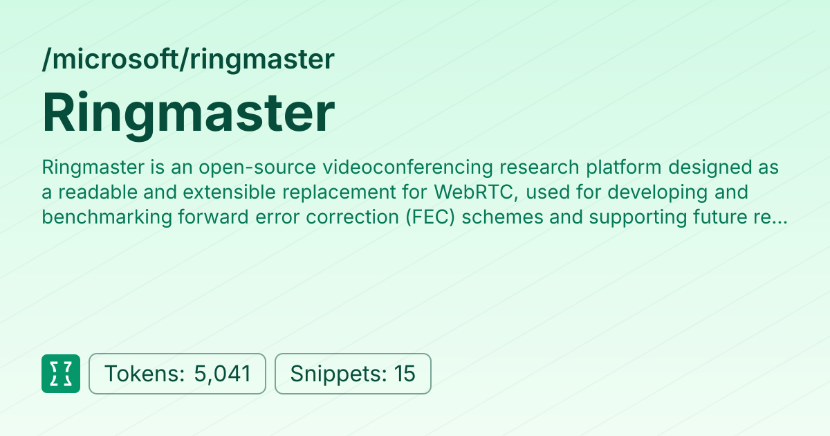 Admin - microsoft/ringmaster | Context7 | Context7