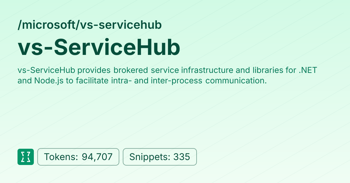 Admin - microsoft/vs-servicehub | Context7 | Context7