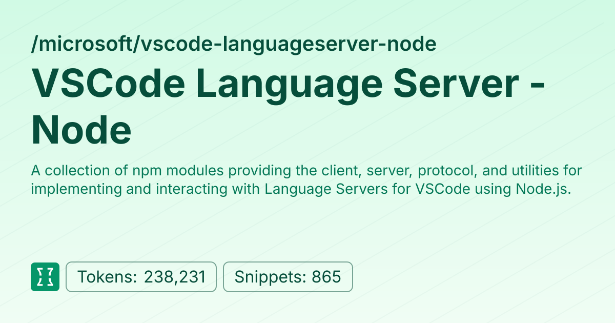 Admin - microsoft/vscode-languageserver-node | Context7 | Context7