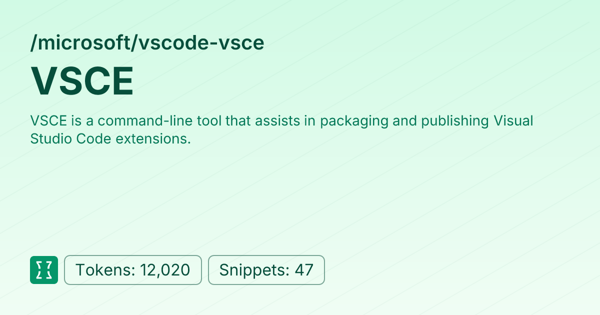 Admin - microsoft/vscode-vsce | Context7 | Context7