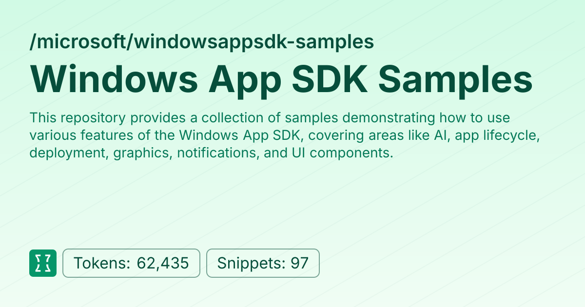 Admin - microsoft/windowsappsdk-samples | Context7 | Context7