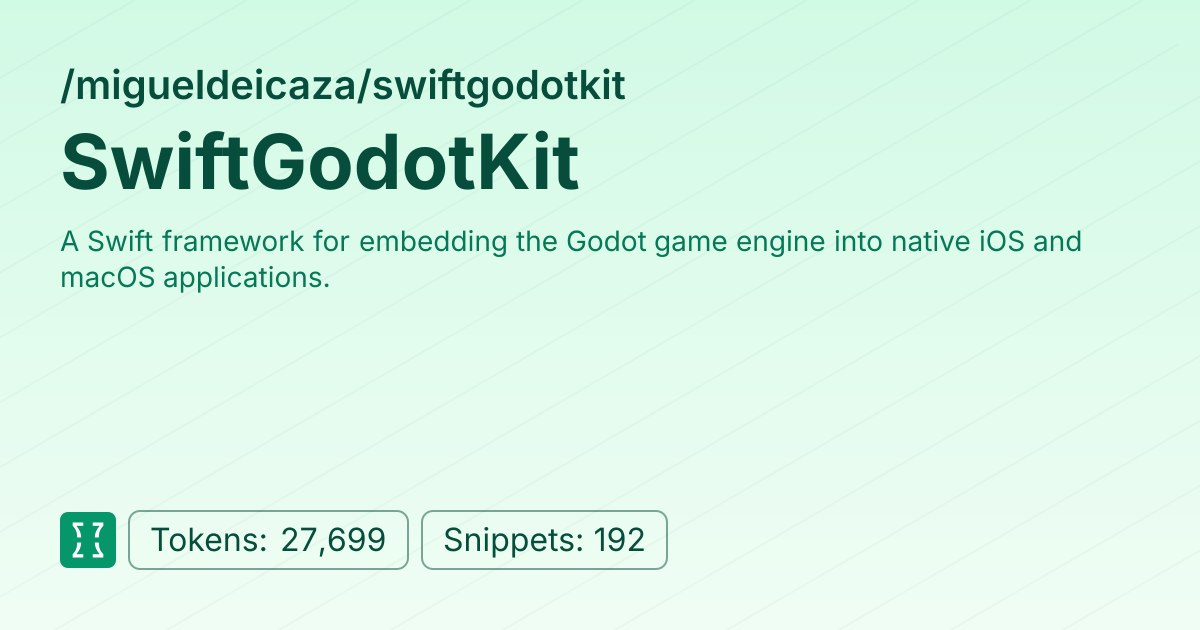 Admin - migueldeicaza/swiftgodotkit | Context7 | Context7