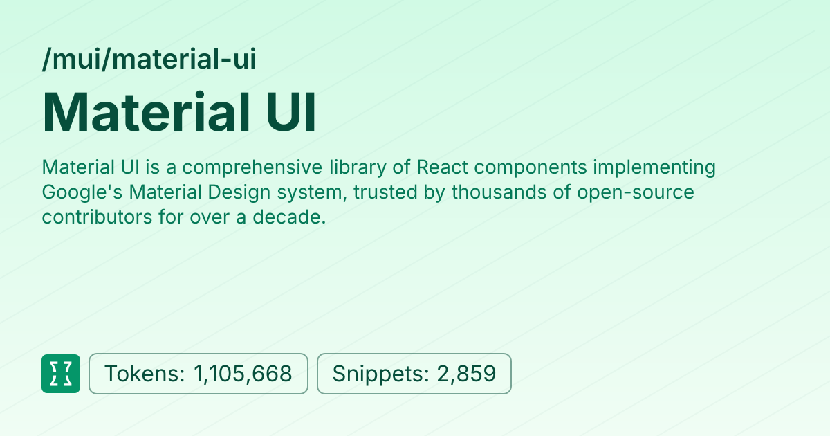 Admin - mui/material-ui | Context7 | Context7