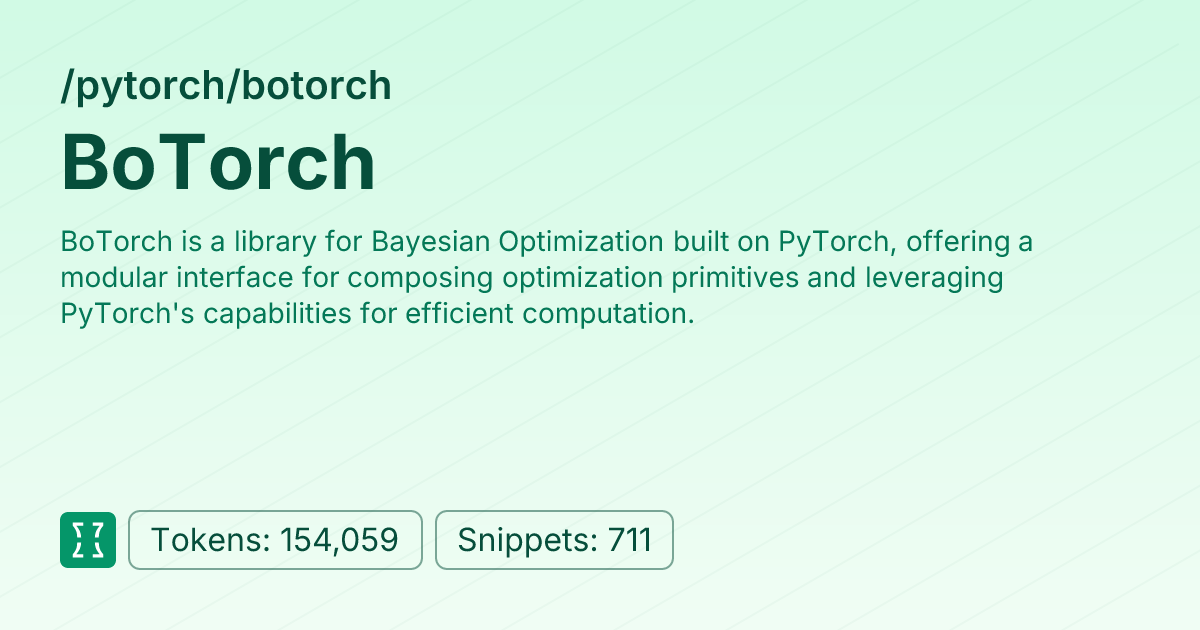 Admin - pytorch/botorch | Context7 | Context7
