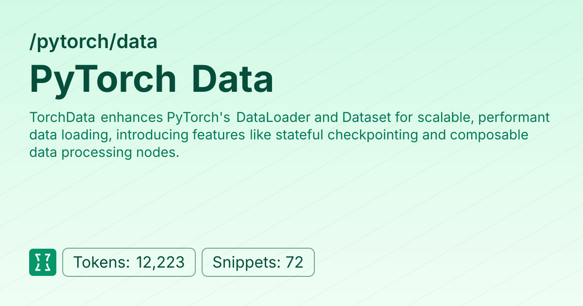 Admin - pytorch/data | Context7 | Context7