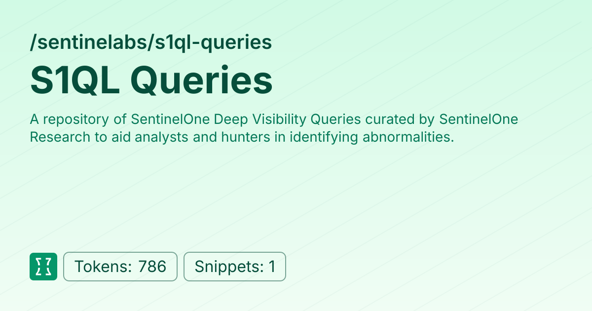 Admin - sentinelabs/s1ql-queries | Context7 | Context7
