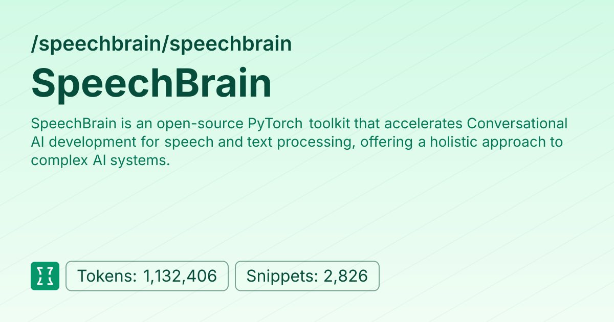 Admin - speechbrain/speechbrain | Context7 | Context7