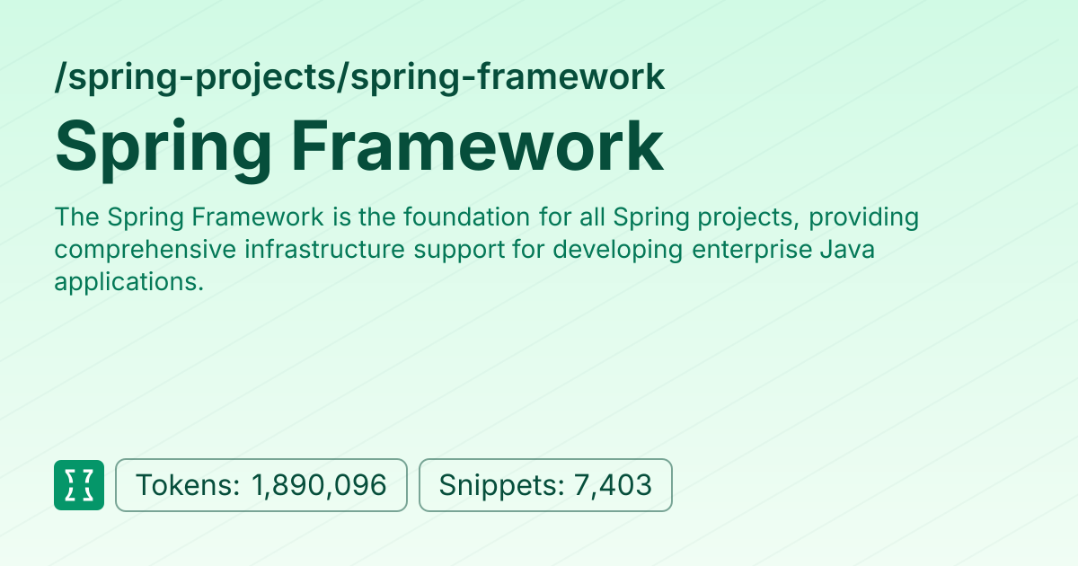 Admin - spring-projects/spring-framework | Context7 | Context7