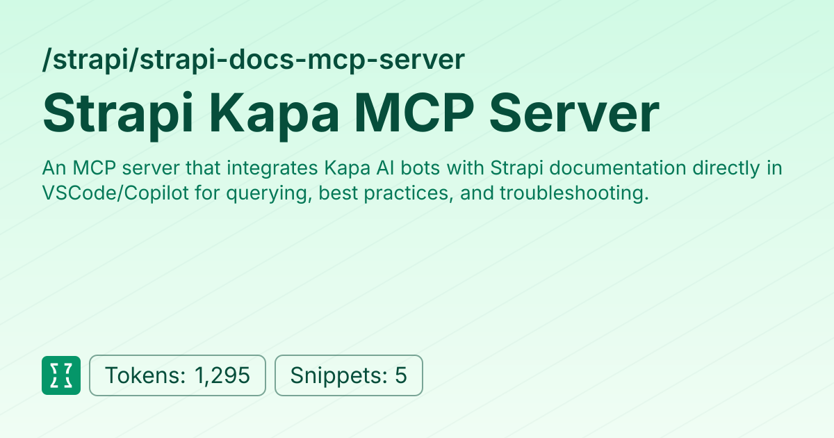 Admin - strapi/strapi-docs-mcp-server | Context7 | Context7