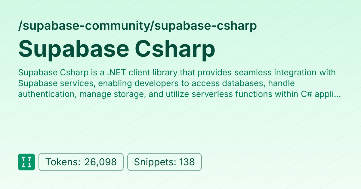 Admin - supabase-community/supabase-csharp | Context7 | Context7