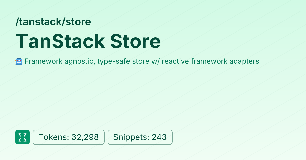 Admin - tanstack/store | Context7 | Context7