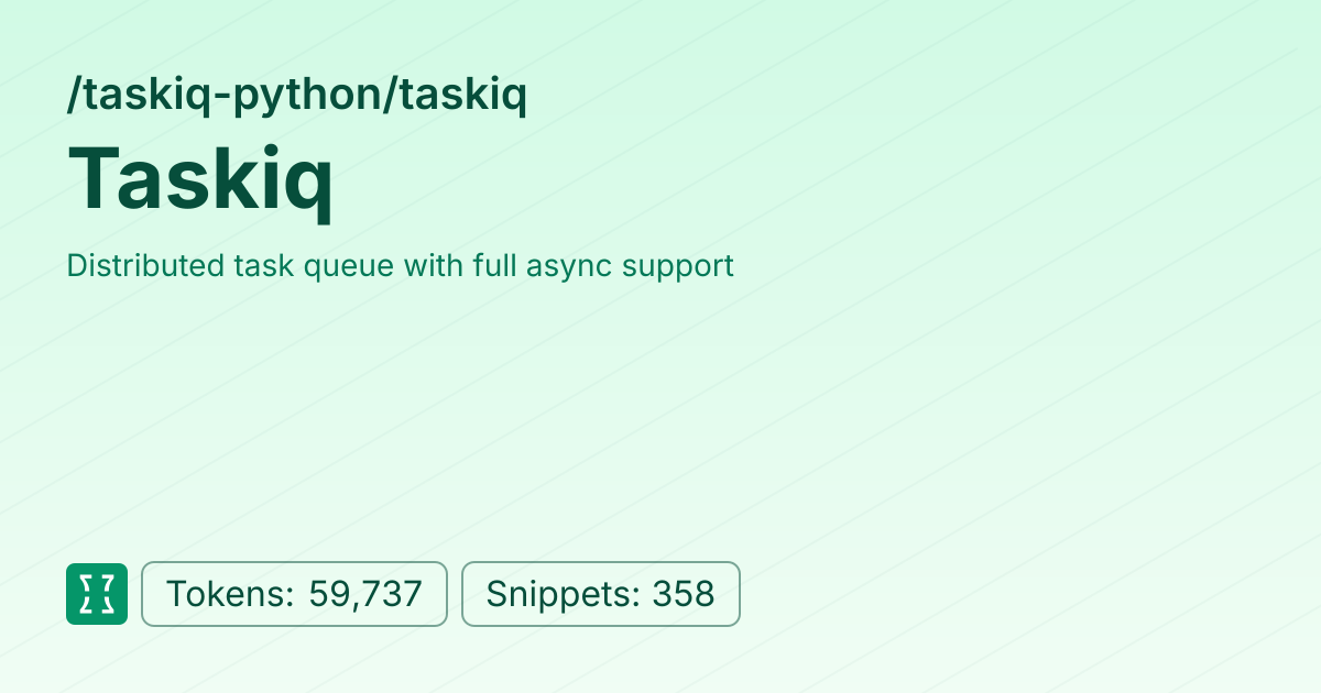 Admin - taskiq-python/taskiq | Context7 | Context7