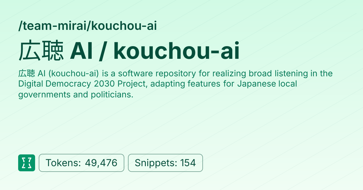 Admin - team-mirai/kouchou-ai | Context7 | Context7