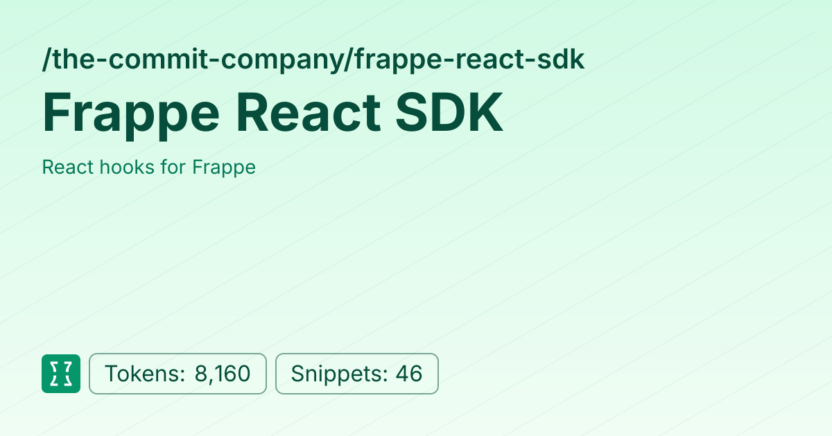 Admin - the-commit-company/frappe-react-sdk | Context7 | Context7