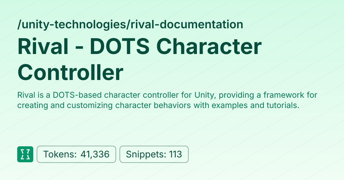 Admin - unity-technologies/rival-documentation | Context7 | Context7
