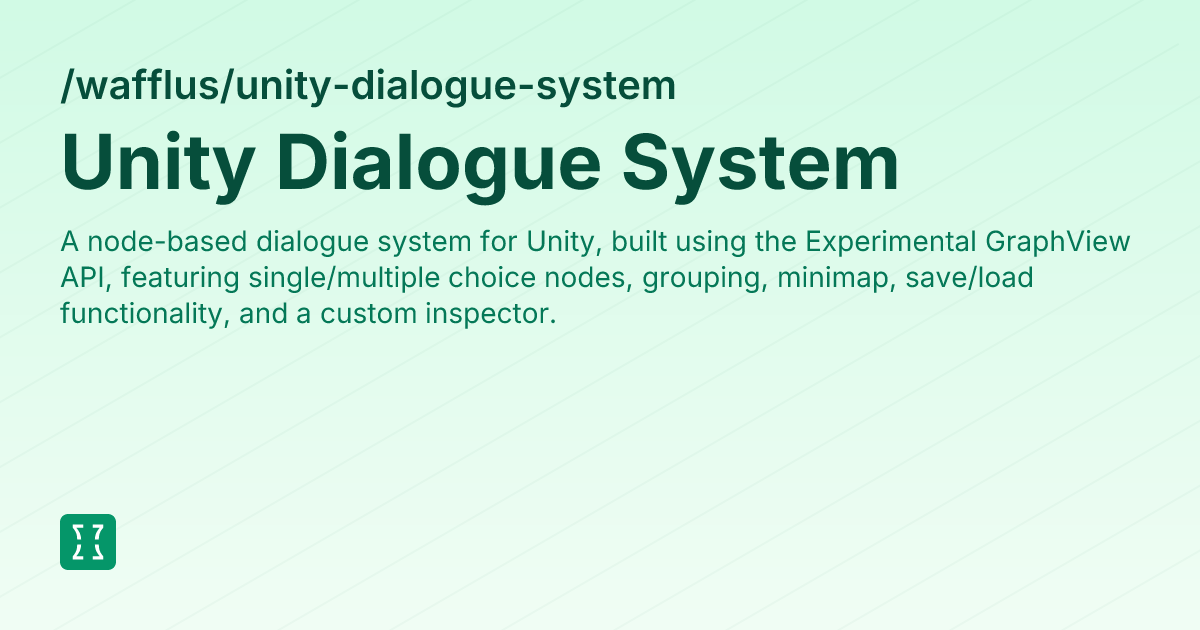 Unity Dialogue System (wafflus/unity-dialogue-system) | Context7