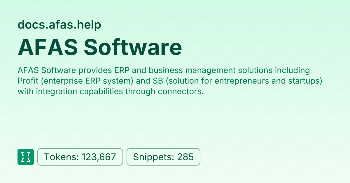 AFAS API (websites/afas_help) | Context7