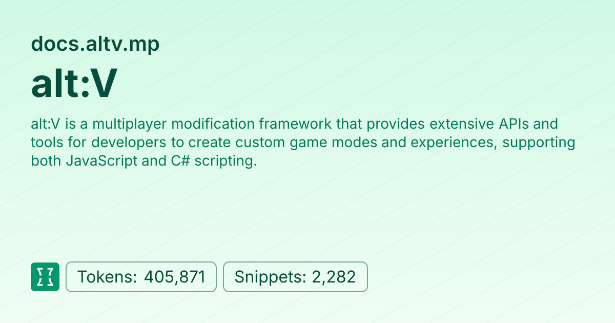 Admin - websites/altv_mp | Context7 | Context7
