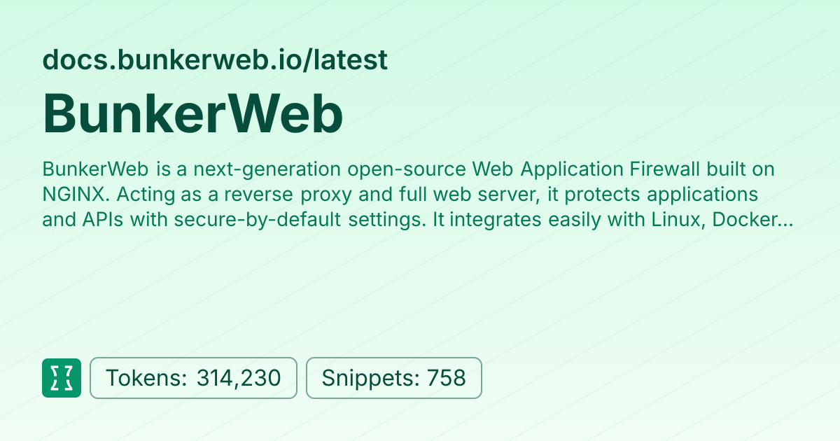 Admin - websites/bunkerweb_io | Context7 | Context7