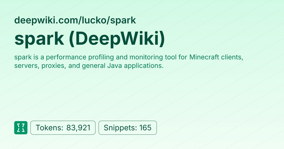 spark (DeepWiki) (websites/deepwiki_lucko_spark) | Context7