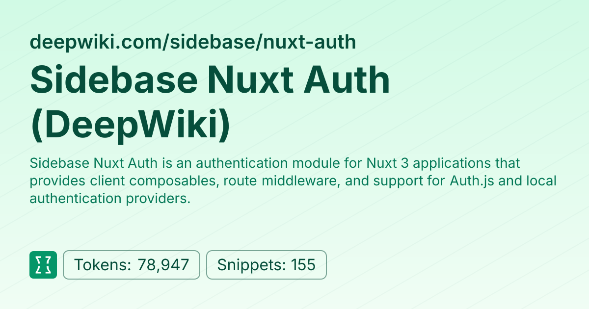 Sidebase Nuxt Auth (DeepWiki) (websites/deepwiki_sidebase_nuxt-auth ...